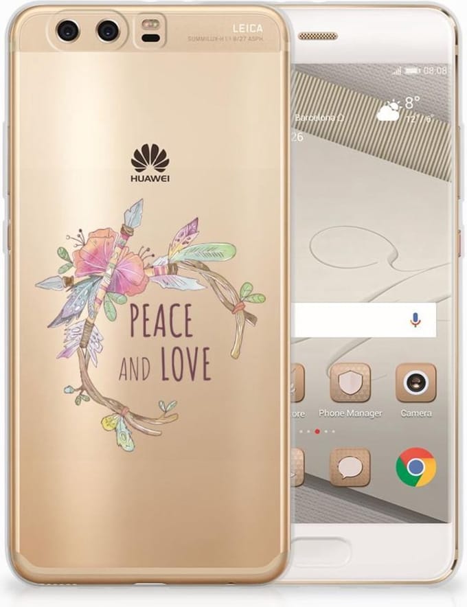 Huawei P10 Plus Telefoonhoesje met Naam Boho Text