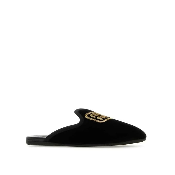 Miu Miu Logo Borduur Slip-On Muilezels