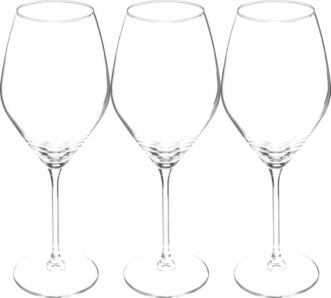 Secret de Gourmet Wijnglazen set Silvia - doosje 12x stuks - chique glas - 34 CL - witte/rode/rose