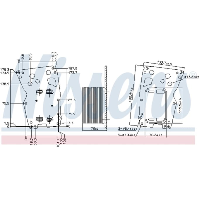 Olie radiator, motorolie NISSENS 90902