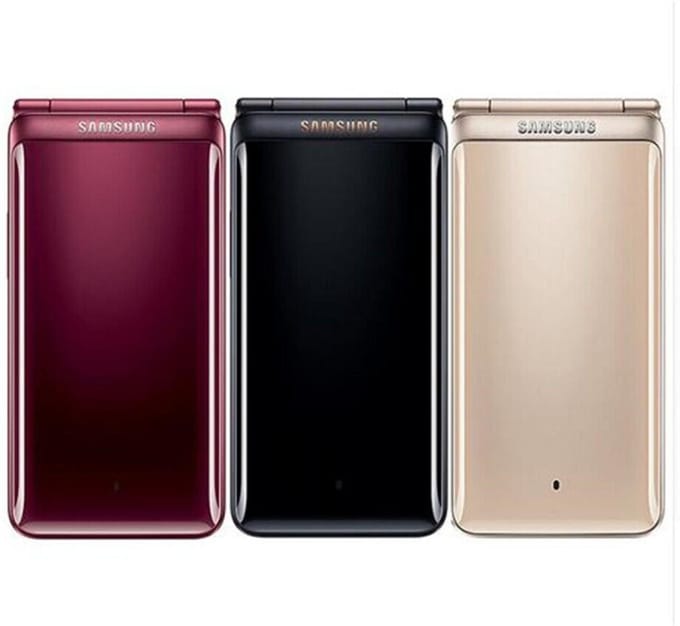 Smartphone à clapet Samsung Galaxy Folder 2 G160N Reconditionné Original 2 Go de RAM 32 Go de ROM Débloqué 1 SIM 32GB or