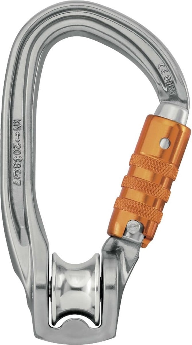 Petzl Rollclip Z - triact lock - grijs/oranje