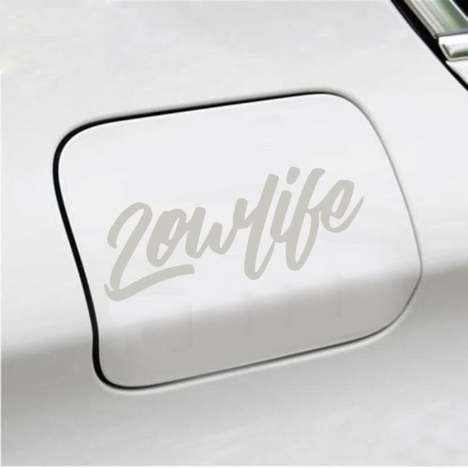 Bumpersticker - Lowlife - 6,4 X 16,8 - Zilver
