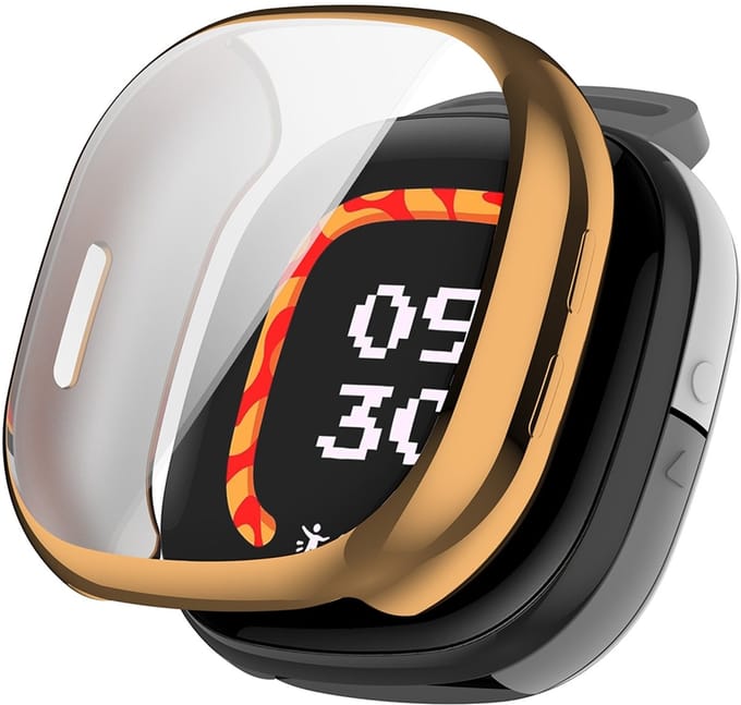 By Qubix - Geschikt voor fitbit Ace LTE beschermhoesje - case - Rosé goud