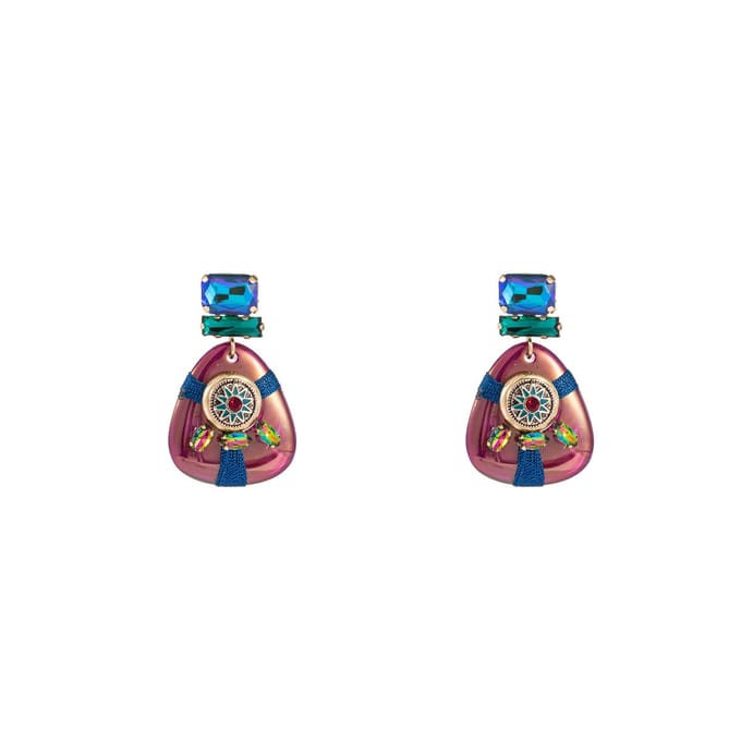 Go Dutch Label Oorknoppen roped dangle Multi