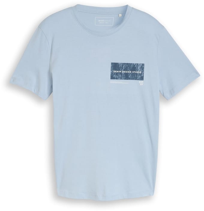 Tom Tailor Denim - T-shirt met print - Maat XXL - smart light blue