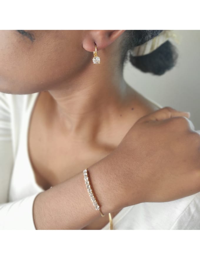 Ronde kristallen Mia-set en doos - Kristal