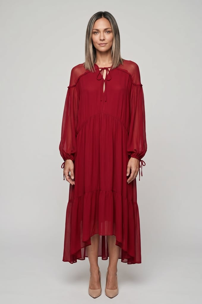 & Other Stories Vega Dress Red Größe: S | Maxikleider Outlet | Damen | Rot
