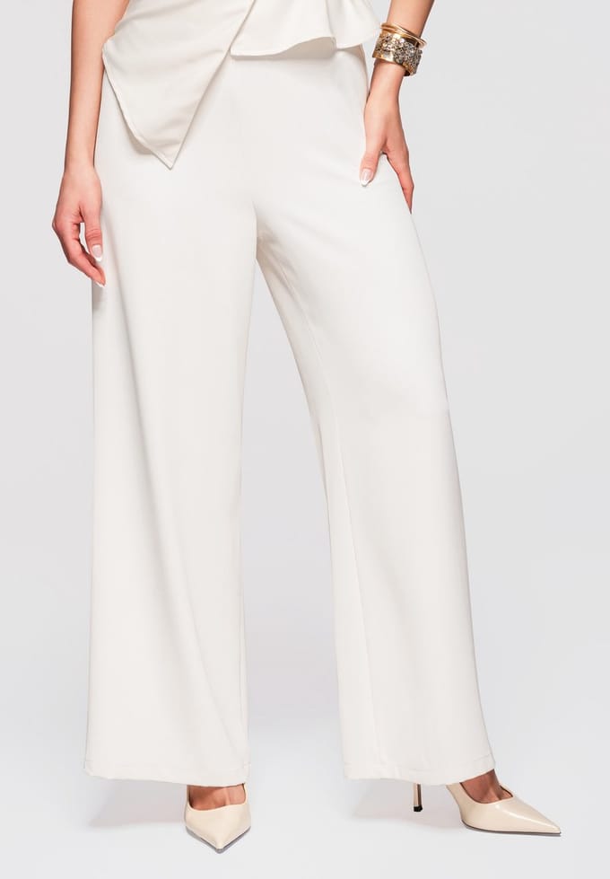 OMBRE Broek - Loose Fit - Rits - Effen Ecru M