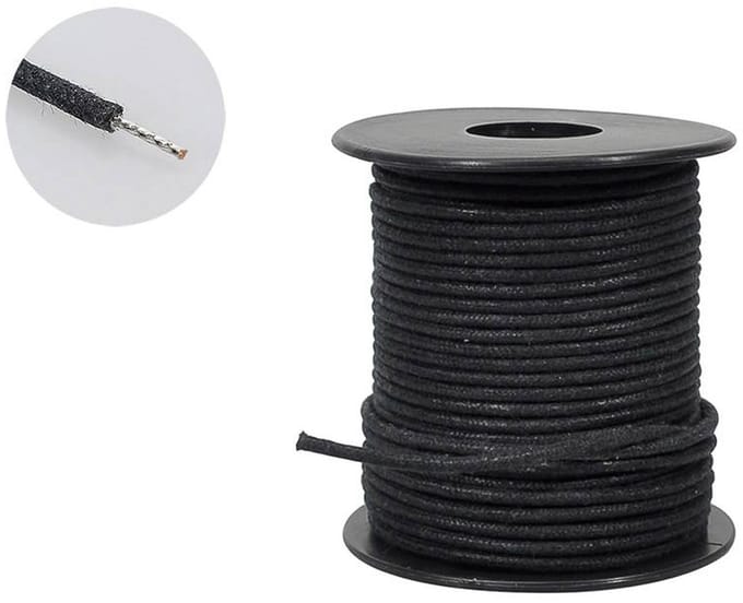 Boston PBW50/BK Push Back Wire – Zwart, 15,2 m, USA Made (Gavitt)