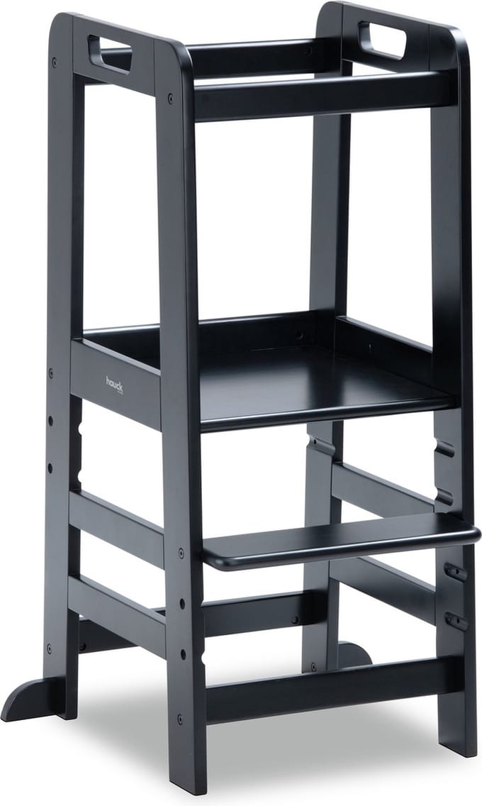 Hauck Learn N Explore - Leertoren - Opstapje - FSC® Mix Gecertificeerd Beukenhout - Black