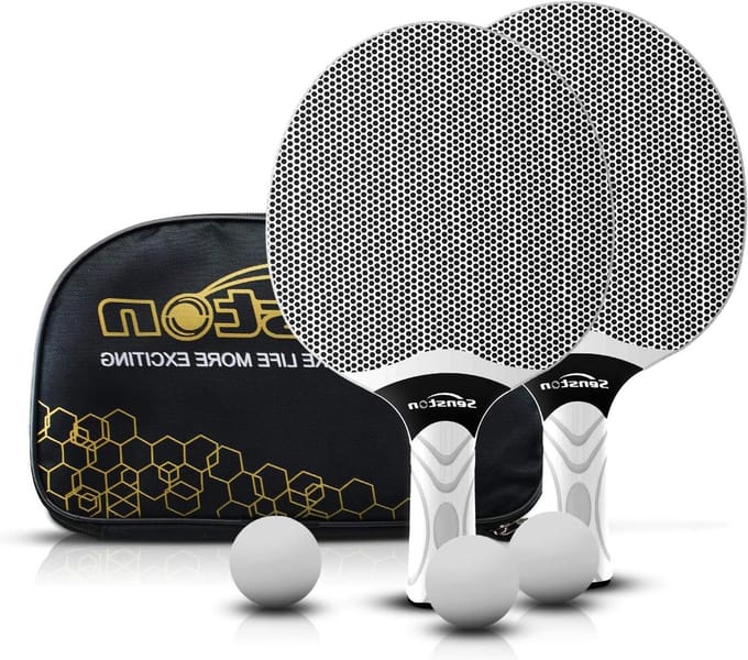 Professionele tafeltennisracketset - composiet rubberen pingpongpeddel met koffer