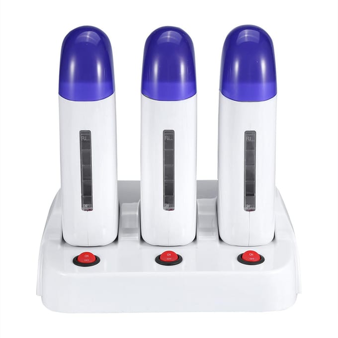Cartridge Wax Ontharingsroller Warmer Verwarmer Waxen Lichaamshaar Verwijderingsmachine Triple US PLUG blue