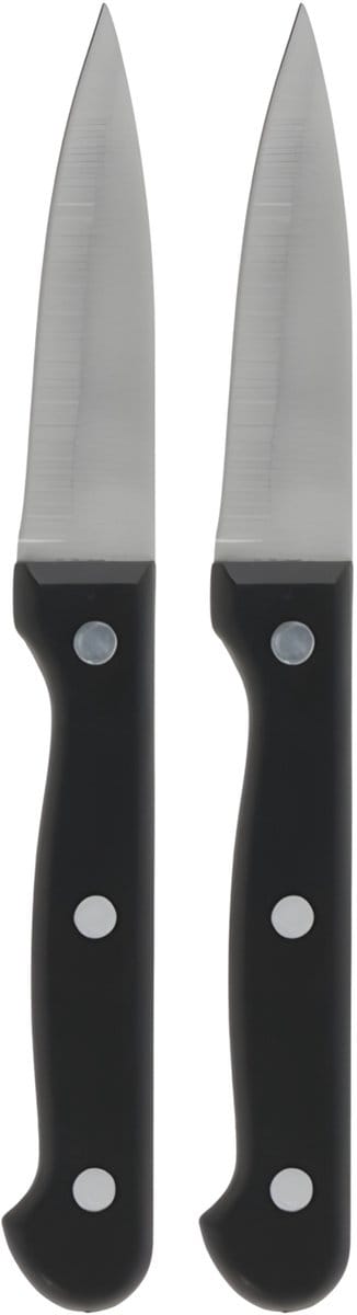 Gerimport Aardappel / groente mes - 2x - RVS - bakeliet handvat - 17 cm - snij en schilmes