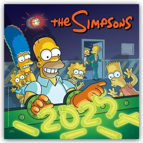 The Simpsons Square Calendar 2025 - Browntrout Wandkalender - Danilo Promotion Ltd