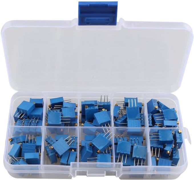 Dailygoody - 100 Multiturn Trimmer Potentiometer Set - Variabele