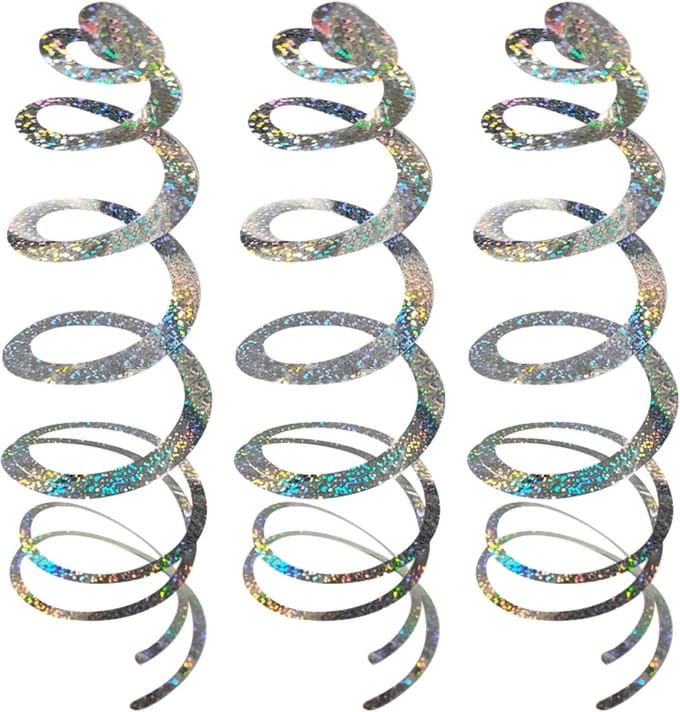 Set van 3 Reflecterende Spiralige Vogelafschrikkers voor Balkon en Windbescherming tegen Duiven