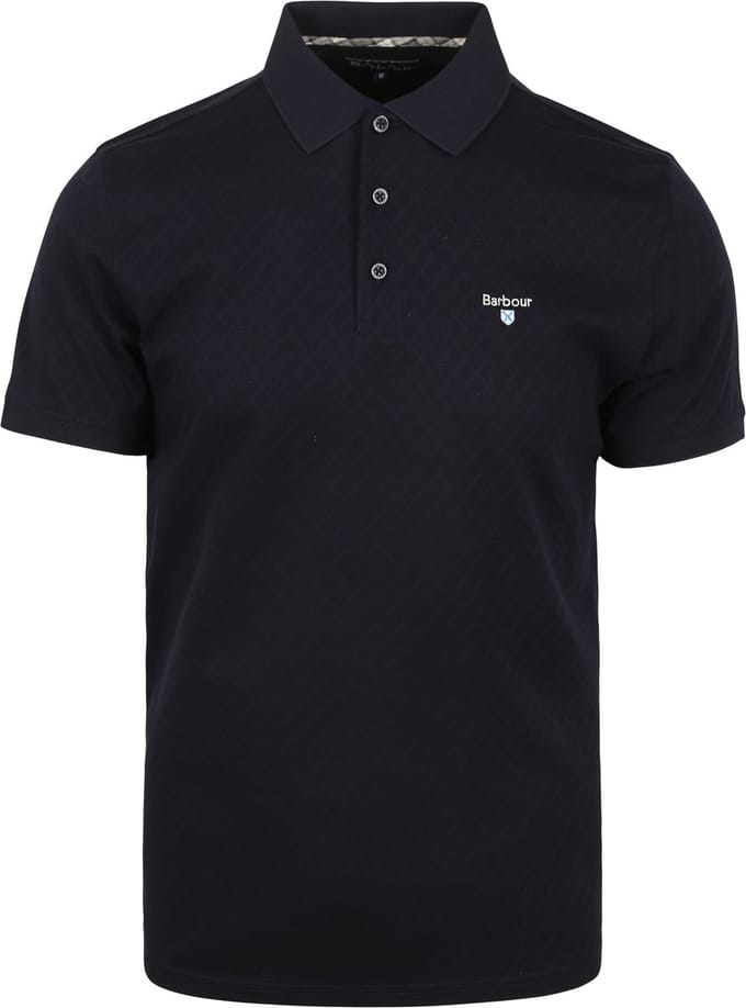 Barbour Polo Sutton Tailored Donkerblauw (navy) - Maat M - Heren