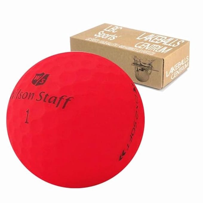 24 Low Compression Golfballen - Zacht, Rood, Matte Afwerking