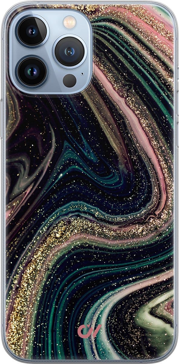 Hoesje geschikt voor Apple iPhone 13 Pro Max - Marble Twilight - - Multi - Apple - Casevibes