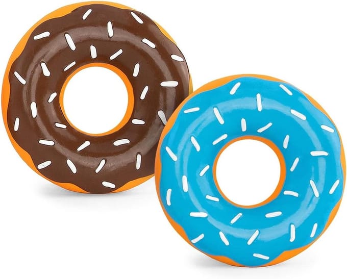 Honden Speelgoed Donuts - Kauw Speeltjes - Interactief Spelen - Set van 3 stuks - Mini Formaat - Multikleur