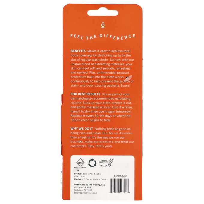 CleanLogic, sport, exfoliërende sterkte tissue, grijs, 1 tissue gray