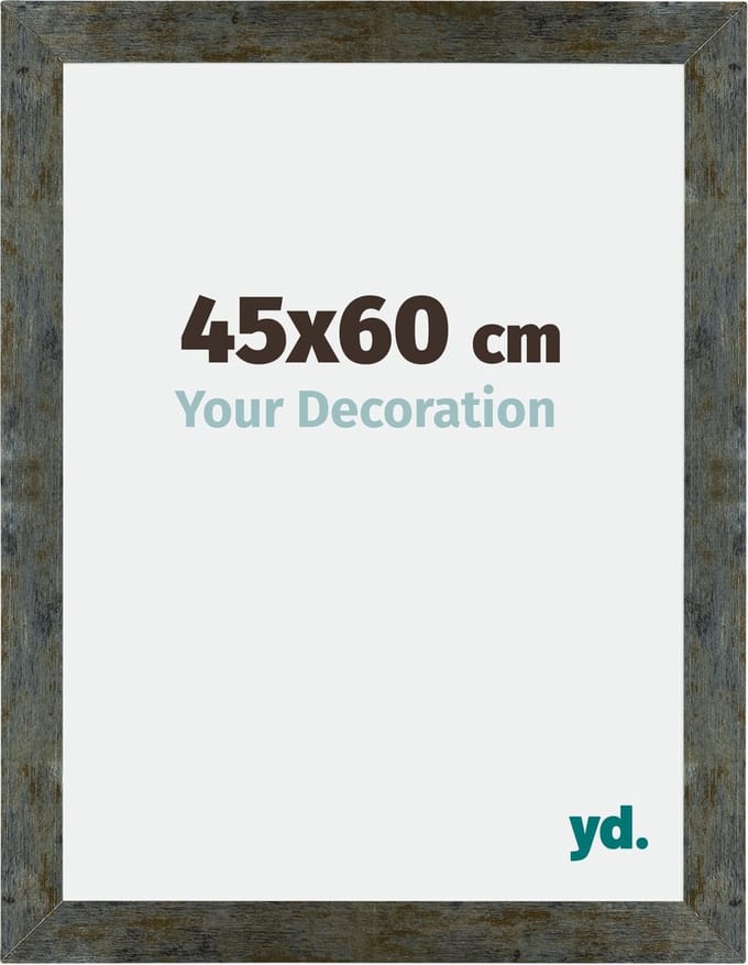 Your Decoration - Fotolijst 45x60 cm - MDF - Blauw Goud Gemeleerd - Mura