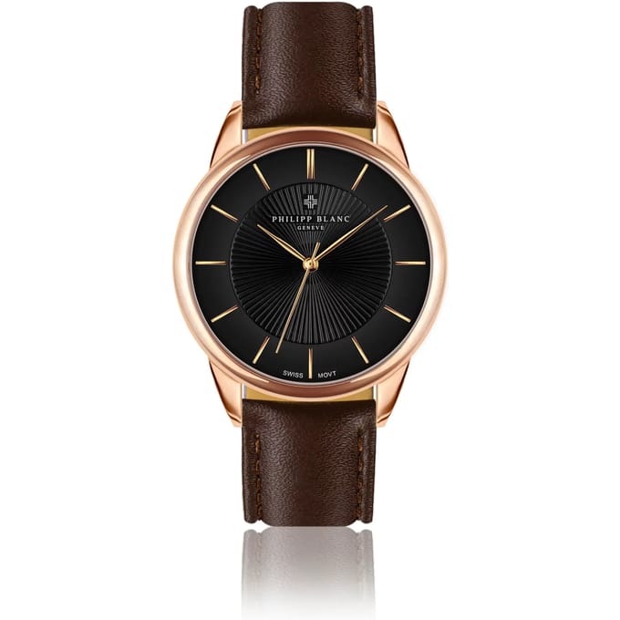 Leren horloge Philipp Blanc