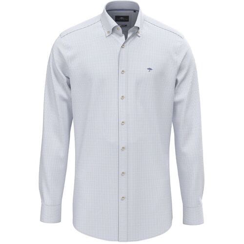 Fynch-Hatton Overhemd Fine Oxford Stripe Button-Down Crystal Blue / male