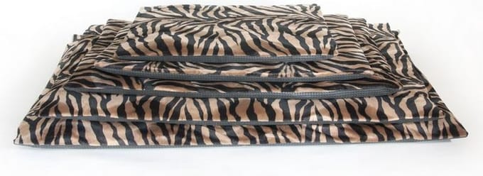 Comfort benchkussen bonfire zebra zw/bruin 125x75cm