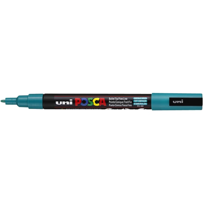 Posca marker met conische punt schrijfdikte fijn smaragdgroen