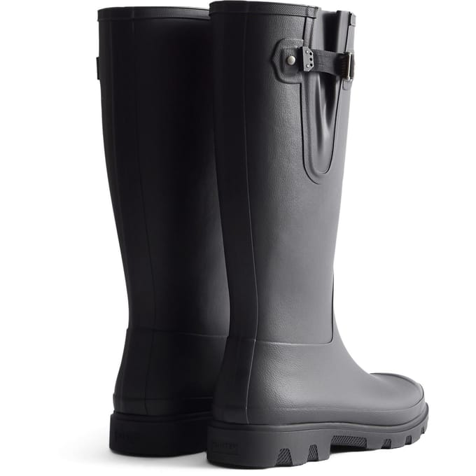 Hunter Downpour Verstelbare Rubberlaarzen voor Mannen - Zwarte Wellingtonboots
