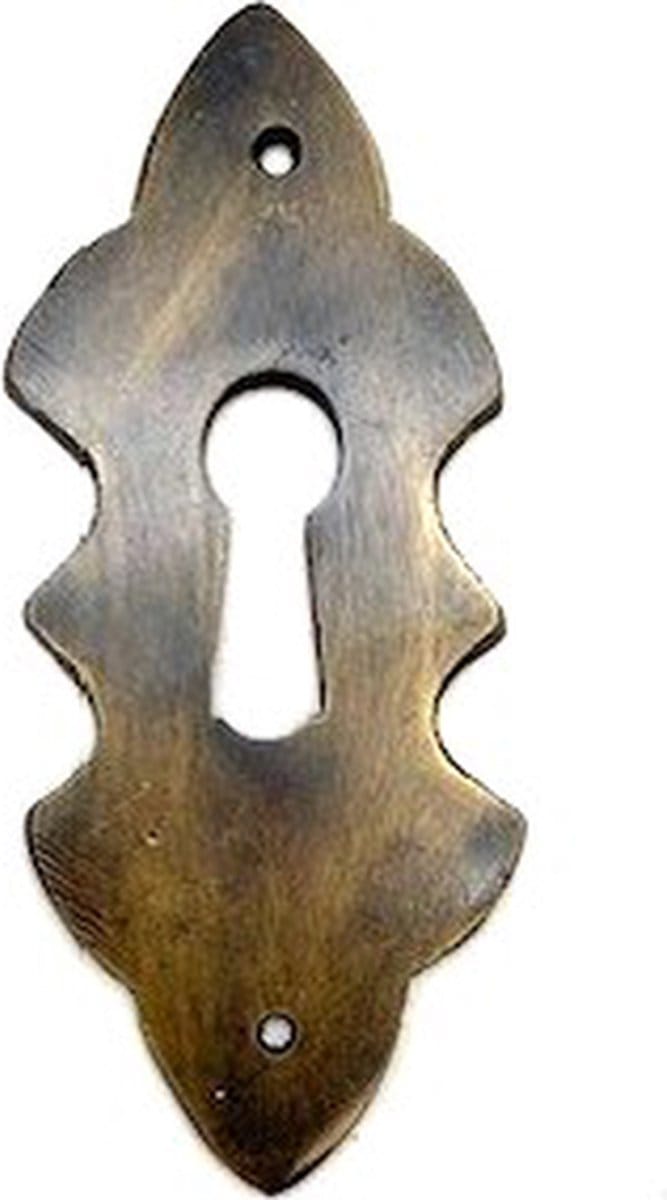 Sleutelplaat Messing antiek verticaal 32x73mm