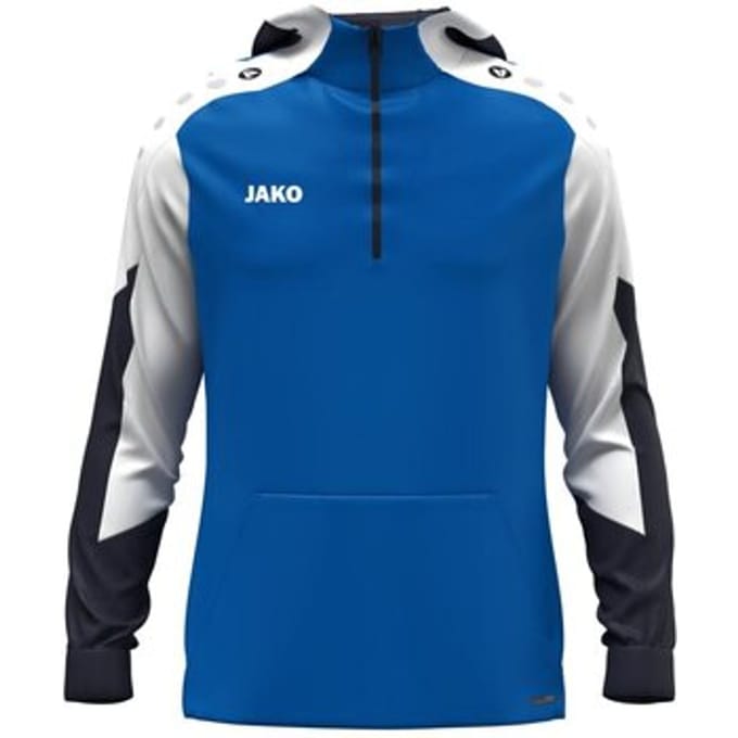 Jako Dynamic Hooded Half Zip Heren - Royal / Wit / Marine | Maat: M
