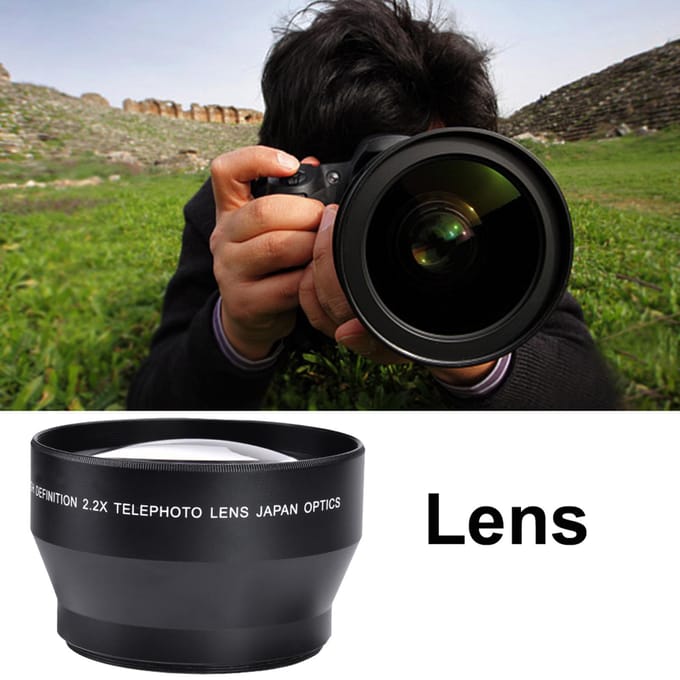 67mm 2.2X Universele Teleconverter Lens DSLR Camera's Accessoire black