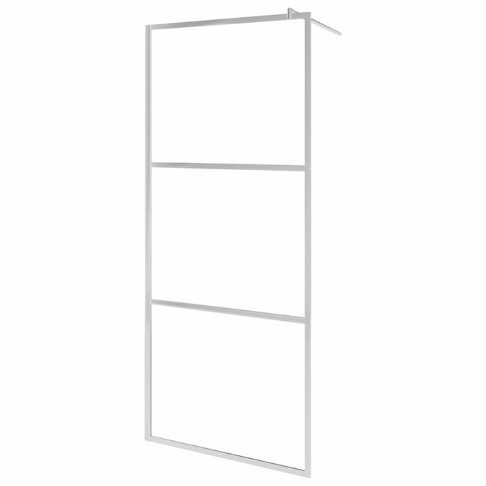 vidaXL - Douche - schermen - zilver - 80 - x - 195 - cm - Glas - en - Aluminium