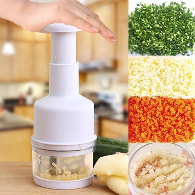 Keuken Knoflook Handpers Hakker Snijder Groente Uien Schiller Gereedschap(Wit) White white