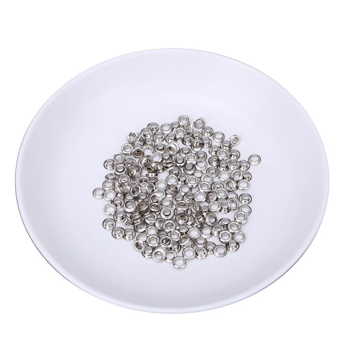 100 stuks 5mm messing dubbelzijdige ringen klinknagels ring voor riem schoenen tas leer ambacht Silver