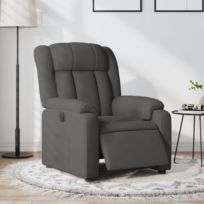 vidaXL - Fauteuil - elektrisch - verstelbaar - stof - donkergrijs