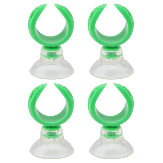 Aquarium Vis Tank Zuignap Clips Luchtleiding Buis Houders Klemmen(Groen Binnendiameter 17.6mm) white