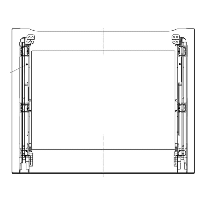AEG voorste glas, inox, Electrolux, 594x471mm 140225496128