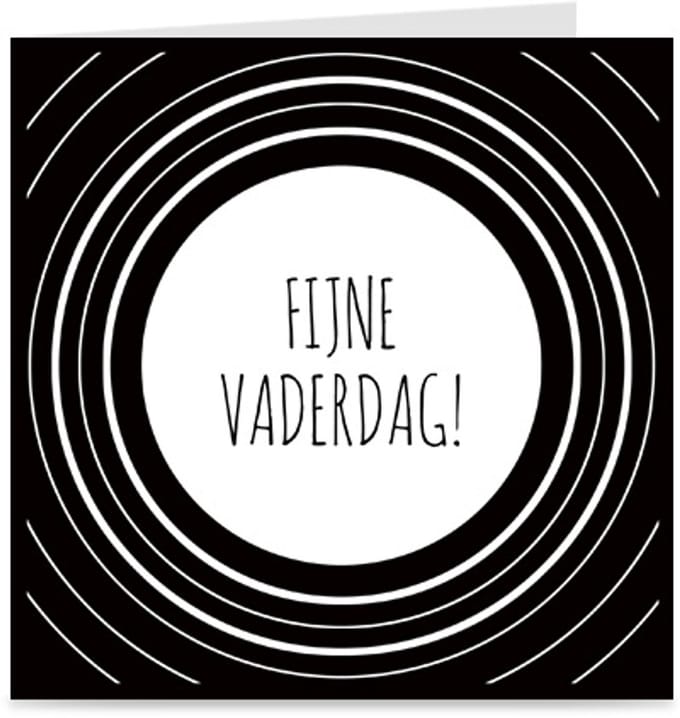 FIJNE VADERDAG | kaart / wenskaart met envelop | vaderdagkaart | zwart & wit