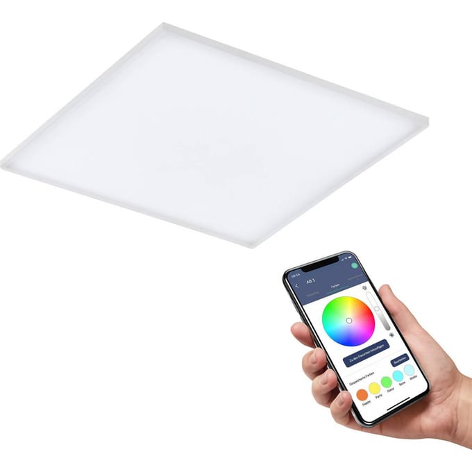 EGLO connect.z Turcona-Z Smart Plafondlamp - 60 cm - Wit - Instelbaar RGB & wit licht - Dimbaar - Zigbee