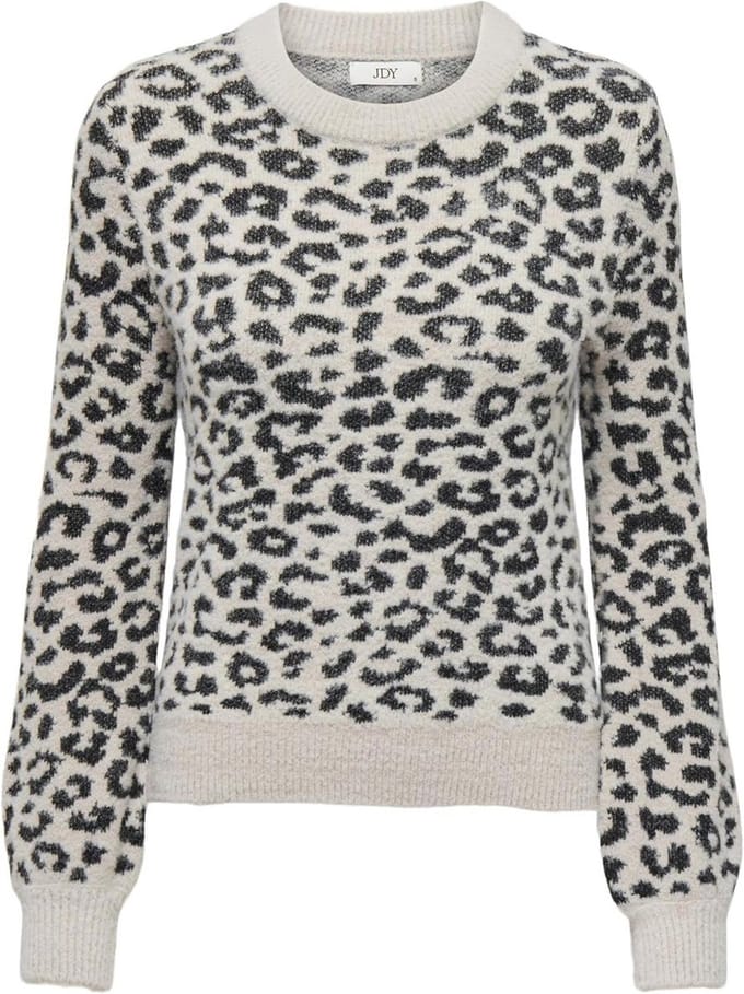Dames Gebreide Trui met Animal Print - Lange Mouwen