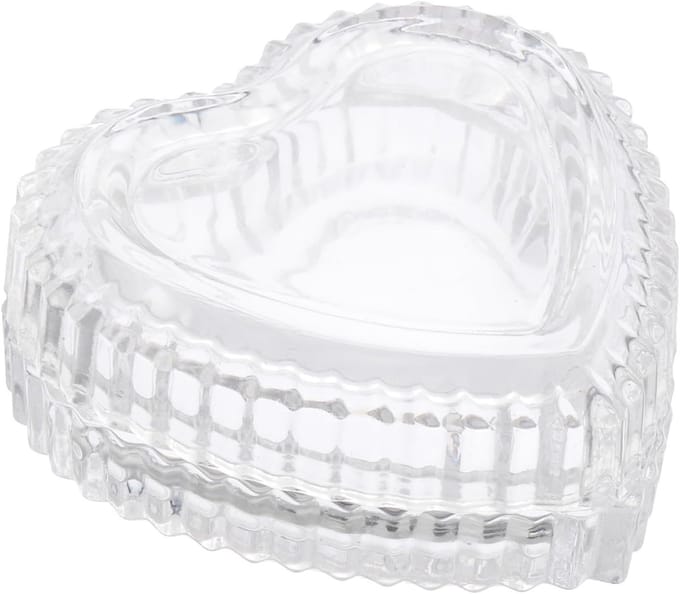 Solidchoice - Glazen Hartvormige Opbergdoos voor Sieraden en Kleine Accessoires