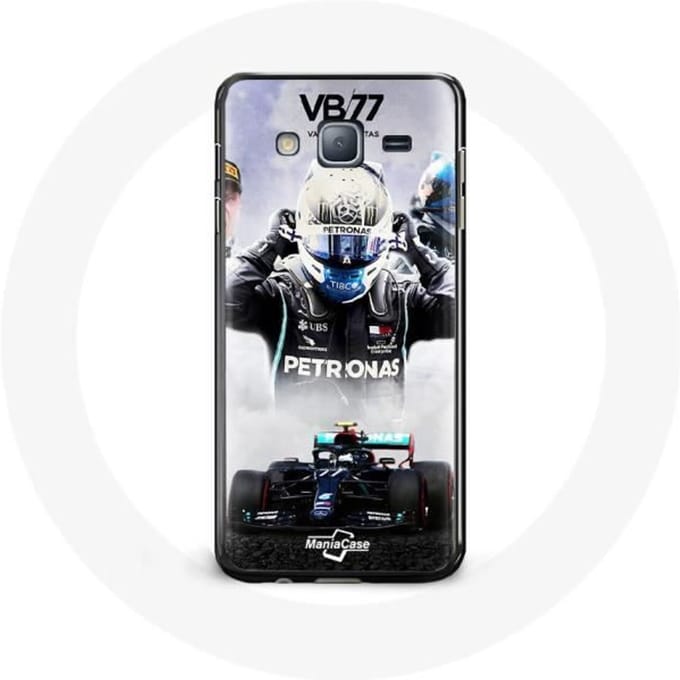 Coque pour Samsung Galaxy J5 Formule 1 Valtteri Bottas Pilote de F1 Noir