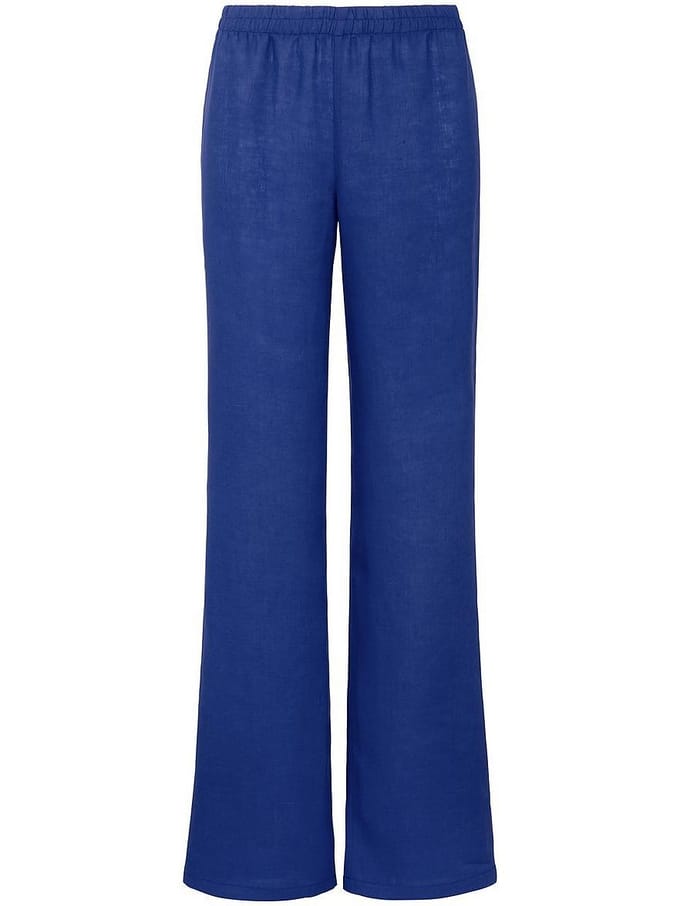 Broek 100% linnen Van Peter Hahn blauw