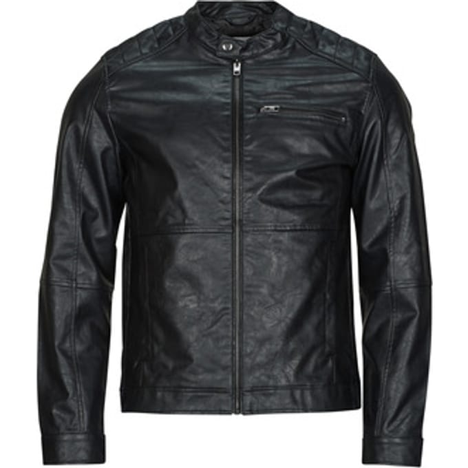 JACK&JONES JJEDYLAN PU BIKER JACKET NOOS Heren Biker - Maat L