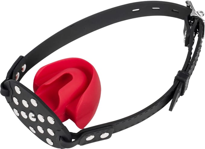 Rimba - Mondknevel met Bit - Zwart/Rood