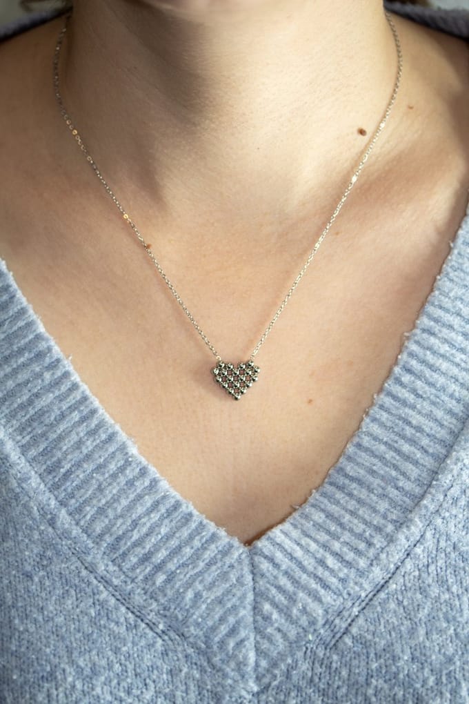 Hart ball Premium Stainless Steel ketting | zilverana | damesketting | collier